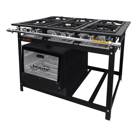 Fogão Industrial 6 Bocas Forno Baixa Pressão Invicto EvandroShop