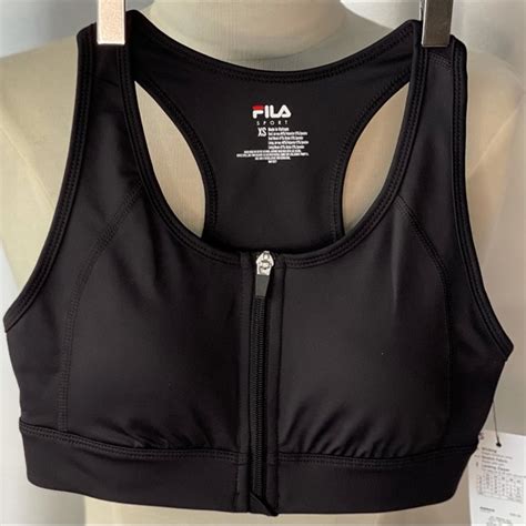 Fila Intimates And Sleepwear Fila Sports Brazipper Front Black Xsmall Poshmark