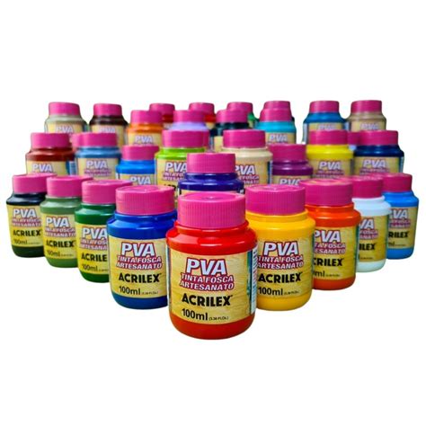 Tinta Pva Fosca Kit Cores Para Artesanato Acrilex Ml Escolha