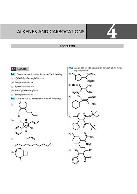 Taller De Alquenos 2024 1 ALKENES AND CARBOCATIONS 4 General P4 Draw