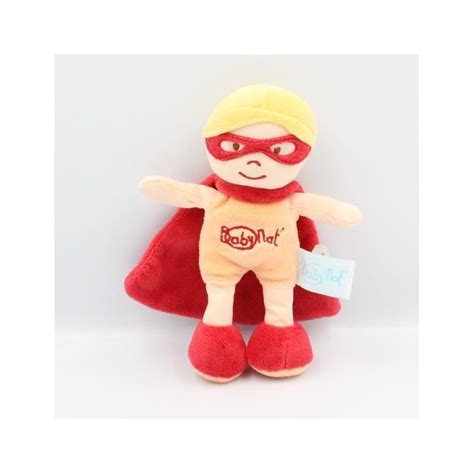 Doudou Poup E Super H Ros Rouge Cape Baby Nat