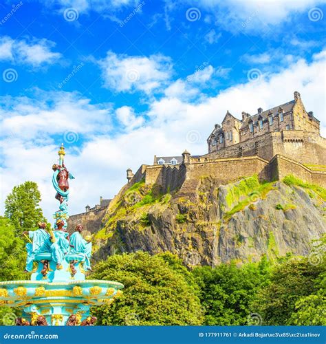 Edinburgh Castle and Old Town Stock Image - Image of king, citadel: 177911761