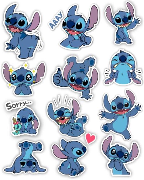 Cartela De Adesivos Stitch Artofit