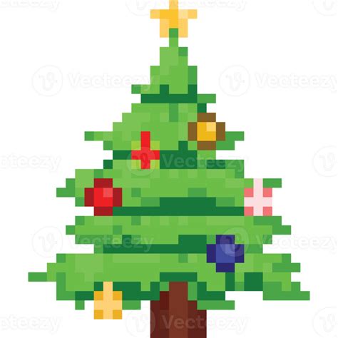 Pixel art christmas tree icon 2 27517642 PNG