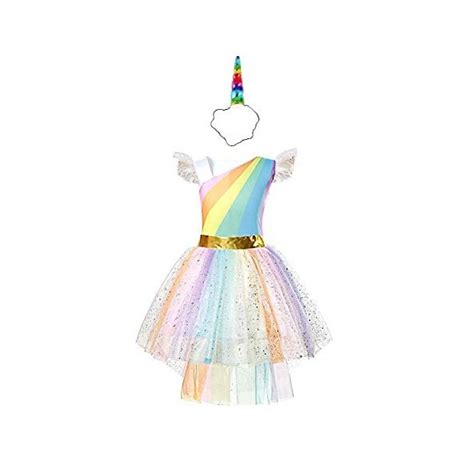 Costume Bandeau Licorne Princesse Fée Arc En Ciel Multicolore