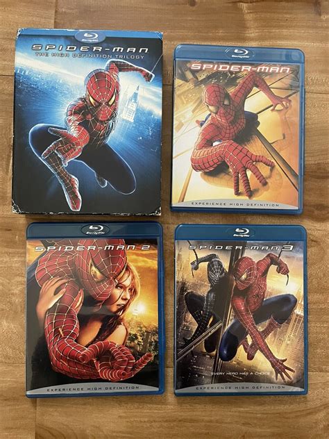 Spider Man The High Definition Trilogy Blu Ray 4 Disc Set Tobey Maguire