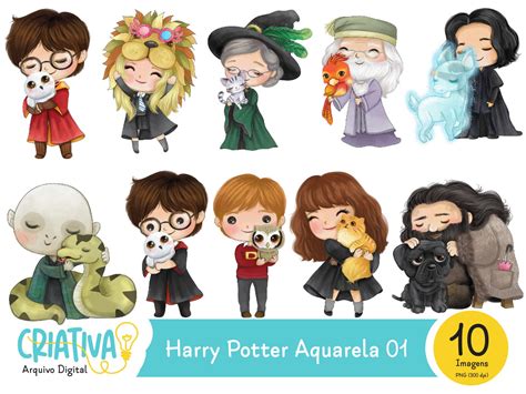 Kit Digital Harry Potter Aquarela Elo Produtos Especiais