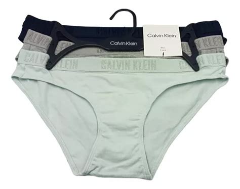 Set Calzon Calvin Klein Mujer Bikini Elastico Bordado Env O Gratis