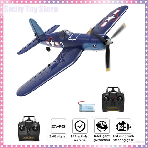 VOLANTEX F4U Corsair RC Plane 2 4Ghz 4CH 400mm Wingspan One Key