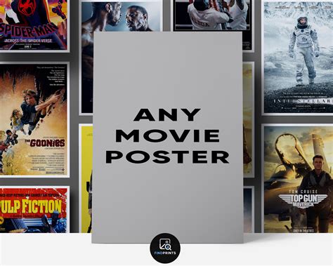 Any Movie Poster Digital Download Film Poster Printable Etsy