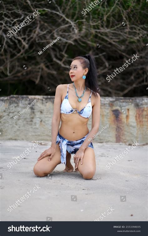 Beautiful Slim Woman Girl White Bikini Stock Photo 2153394035 Shutterstock