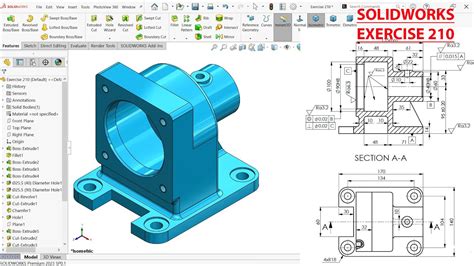 Solidworks Tutorial For Beginners Exercise 210 Youtube