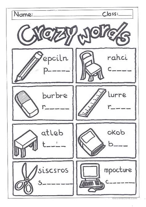 Classroom Objects Worksheet Free Esl Printable Worksheets Made By