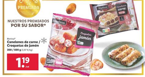 Oferta Monissa Canelones De Carne Croquetas De Jam N En Lidl