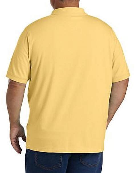 Dxl Men S Big And Tall Essentials Jersey Polo Shirt Yellow 3xl Comfort Fit