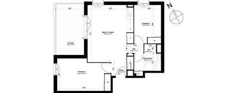 Plan Appartement T3 De 61 44 M² Neuf à La Rochelle Résidence N°222264