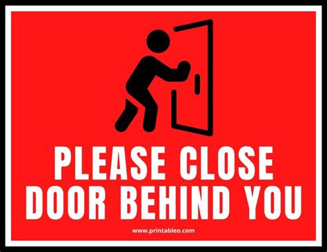 50+ Printable Please Close Door Sign - Printableo.Com