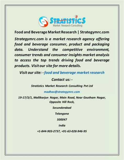 Ppt Food And Beverage Market Research Strategymrc Powerpoint