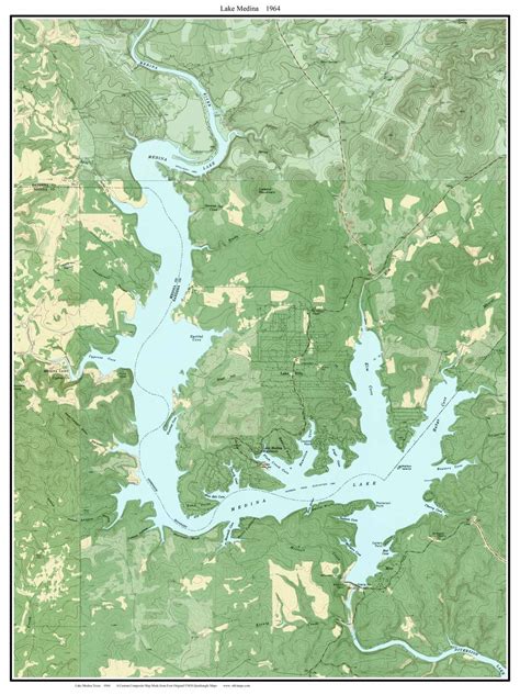 Lake Medina 1964 Texas Old Map Usgs Composite Custom Medina And Banderas Cos Reprint Etsy