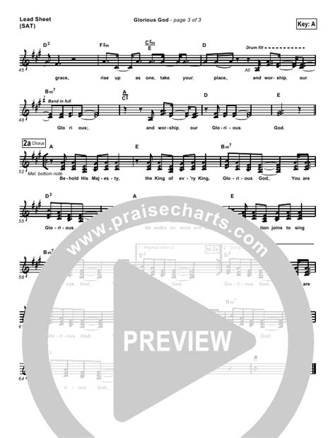 Glorious God Sheet Music PDF New Life Worship PraiseCharts