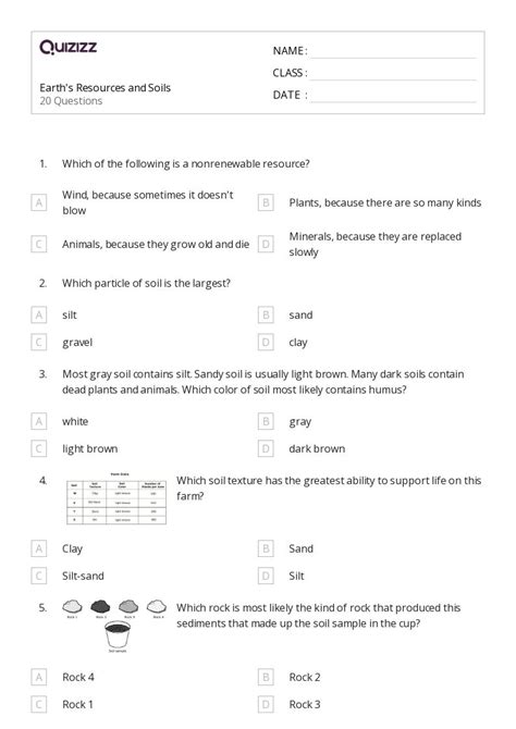 50 Soils Worksheets For 4th Class On Quizizz Free And Printable