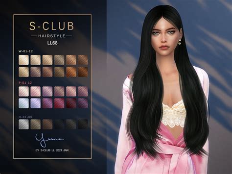 The Sims Resource Sclub Ts4 Hair N68 Yana Update