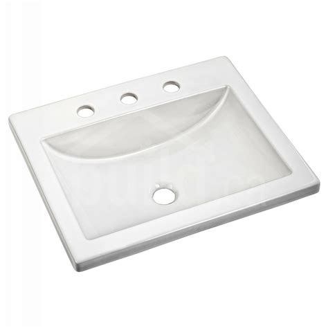 0643008.020 : American Standard Studio Drop-In Bathroom Sink, 8" Centers, White | Build.ca