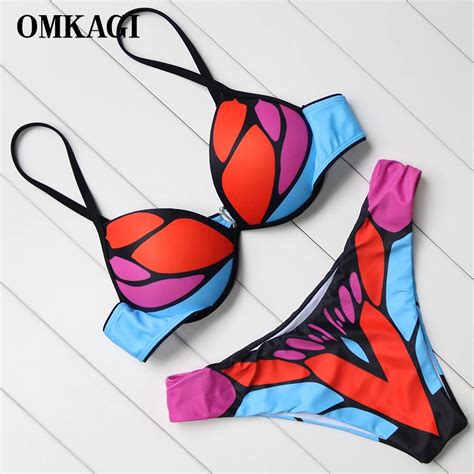 Omkagi Brand Brazilian Bikini 2018 Swimsuit Swimwear Women Sexy Push Up