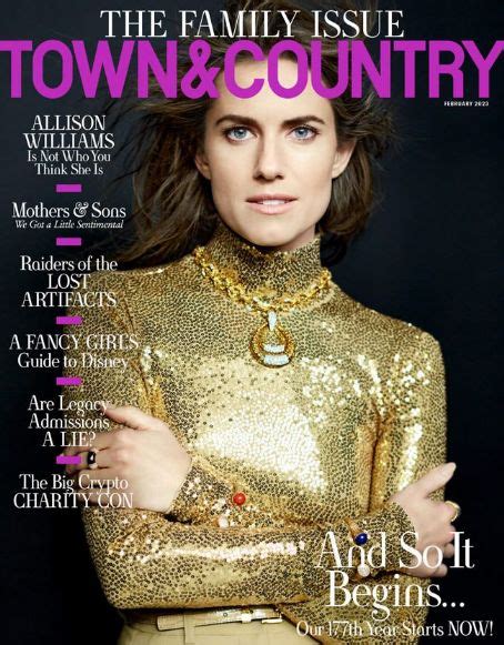 Allison Williams Town And Country Magazine February 2023 Cover Photo