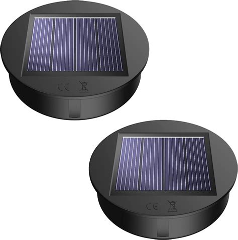 Pack Solar Lights Replacement Top With Led Bulbs Solar Panel Lantern