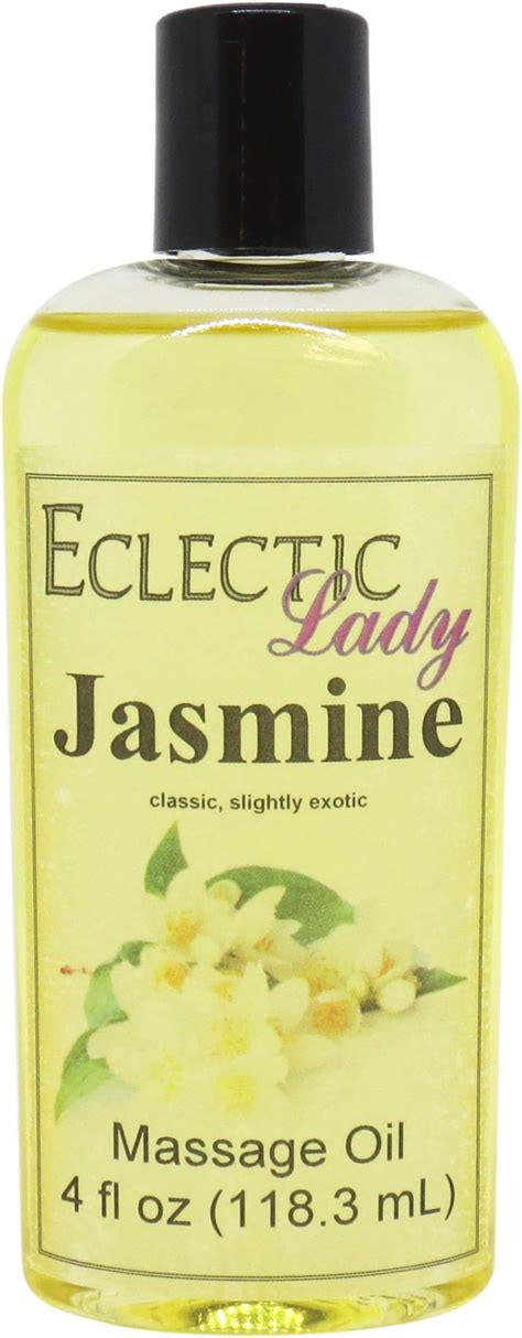 Jasmine Massage Oil 4 Oz With Sweet Almond Oil And Jojoba Oil Preservative Free