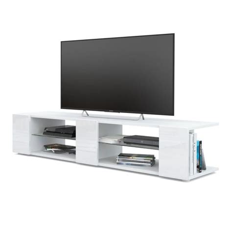 Vladon Meuble Tv Armoire Basse Movie V Corps En Blanc Mat Fa Ades