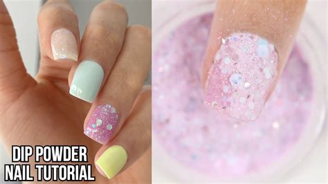 Spring Dip Powder Nail Tutorial How To Do Dip Nails At Home Step By