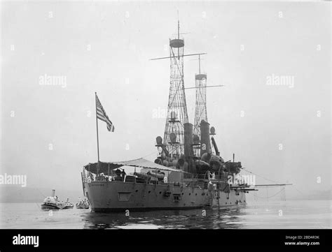 USS Alabama Battleship (BB-8) ca. 1910-1915 Stock Photo - Alamy