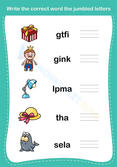 Jumbled Words 4 Worksheet