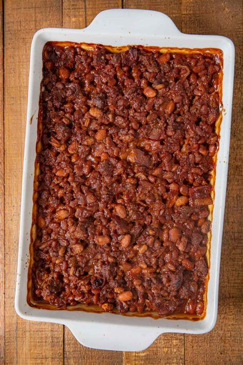 Baked Bean Casserole With Beef Dinner Then Dessert