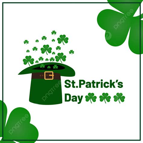 St Patric Vector Art Png St Patric Day Illustration Art Work With Hat