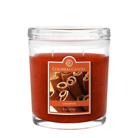 Colonial Candle 8 Oz Cinnamon Oval Jar Candle Cc008847 The Home Depot