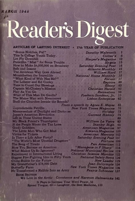 Readers Digest March 1948 At Wolfgangs