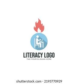 Literacy Logo Design Vector People Reading Stock Vector (Royalty Free ...