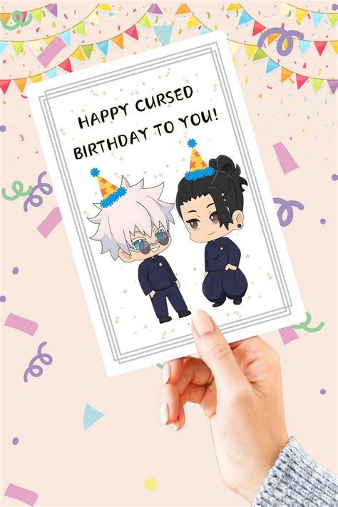 Geto Suguru And Gojo Satoru Jujutsu Kaisen Anime Themed Birthday Greeting