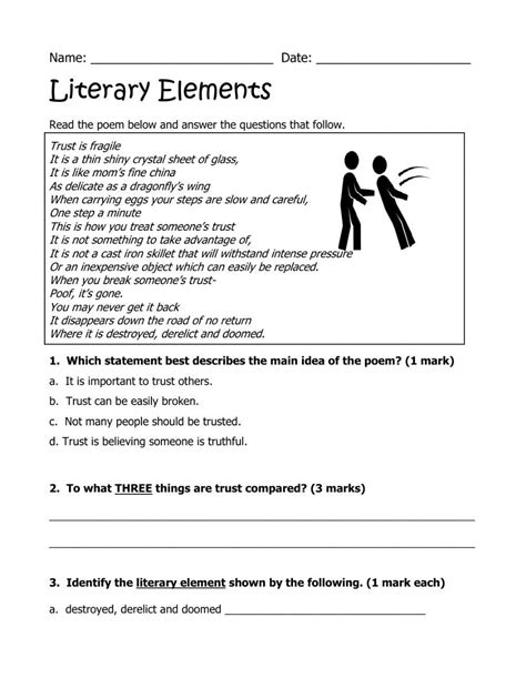 What Are Literary Elements? - Reading Comprehension Worksheet ... - Worksheets Library