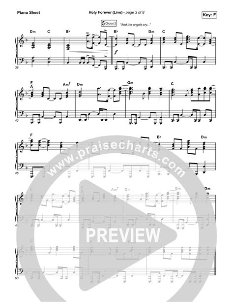 Holy Forever Live Sheet Music PDF CeCe Winans PraiseCharts