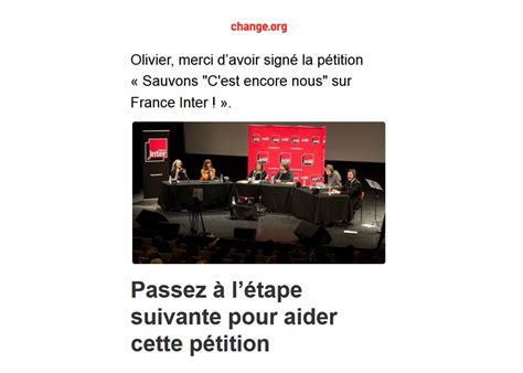 Jai signé la pétition Sauvons Cest encore nous sur France