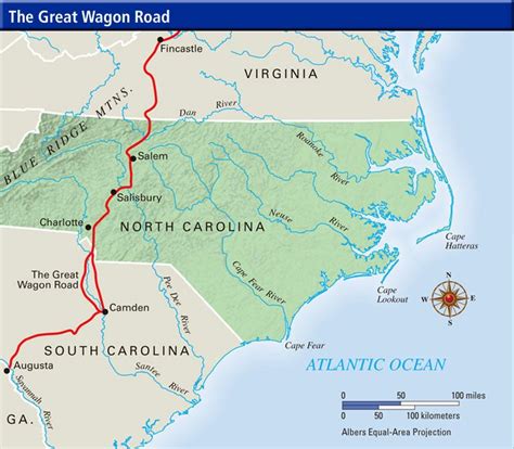 Map Of North Carolina Counties In 1760 The Great Wagon Road