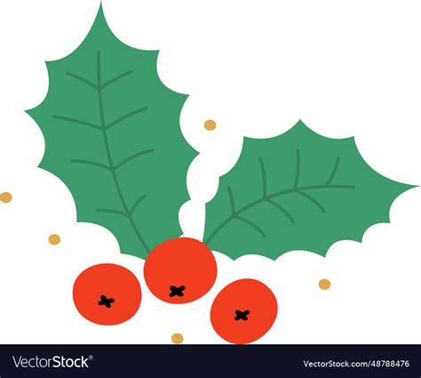 Floral christmas berries ornament Royalty Free Vector Image