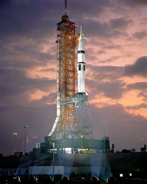 Breathtaking Sunrise Behind ASTP Saturn IB Launch Vehicle