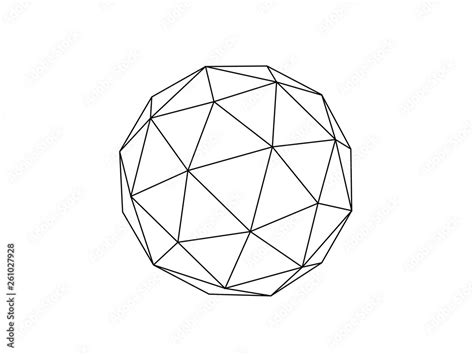 Geodesic sphere illustration vector Stock Vector | Adobe Stock