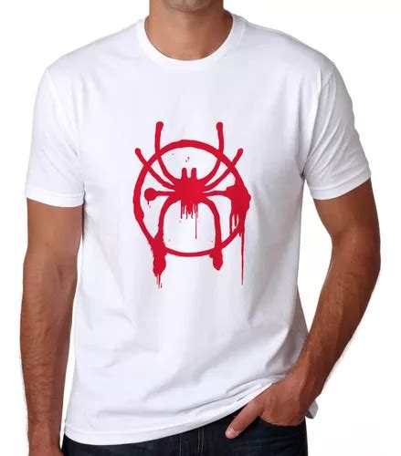 Playera Spider Man Miles Morales Araña Logo Rojo Aerosol Mercadolibre