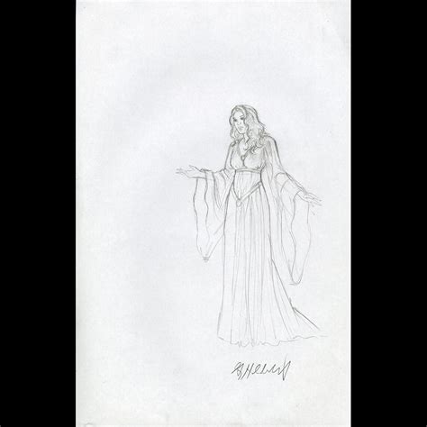 Galadriel Tolkien Commission Preliminary Sketch Greg Hildebrandt